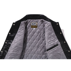 (B)APE LEATHER VARSITY JACKET MENS