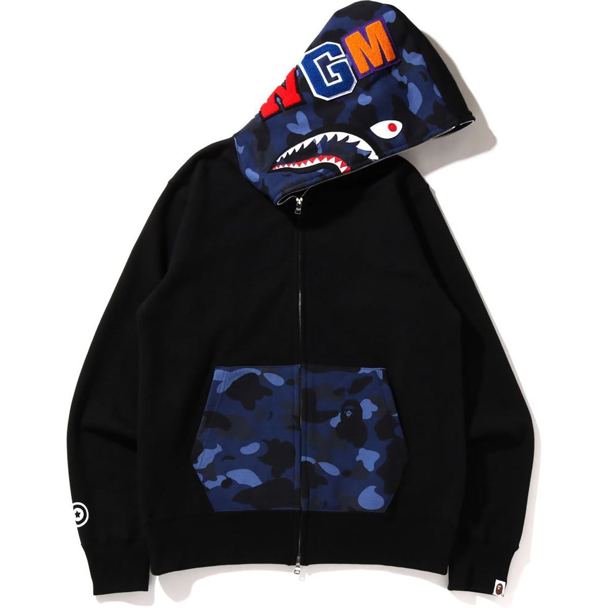 COLOR CAMO SHARK FULL ZIP HOODIE MENS