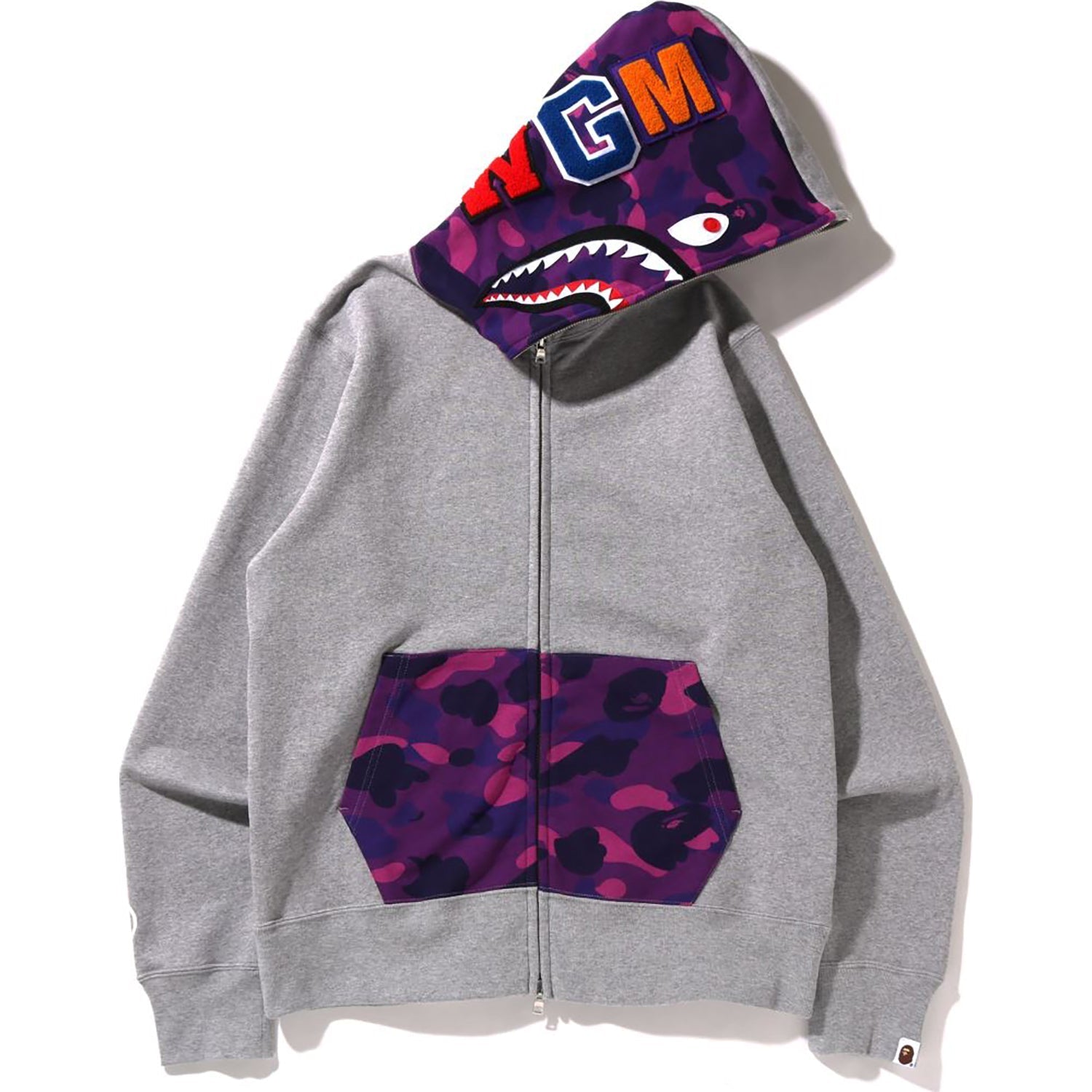 COLOR CAMO SHARK FULL ZIP HOODIE MENS