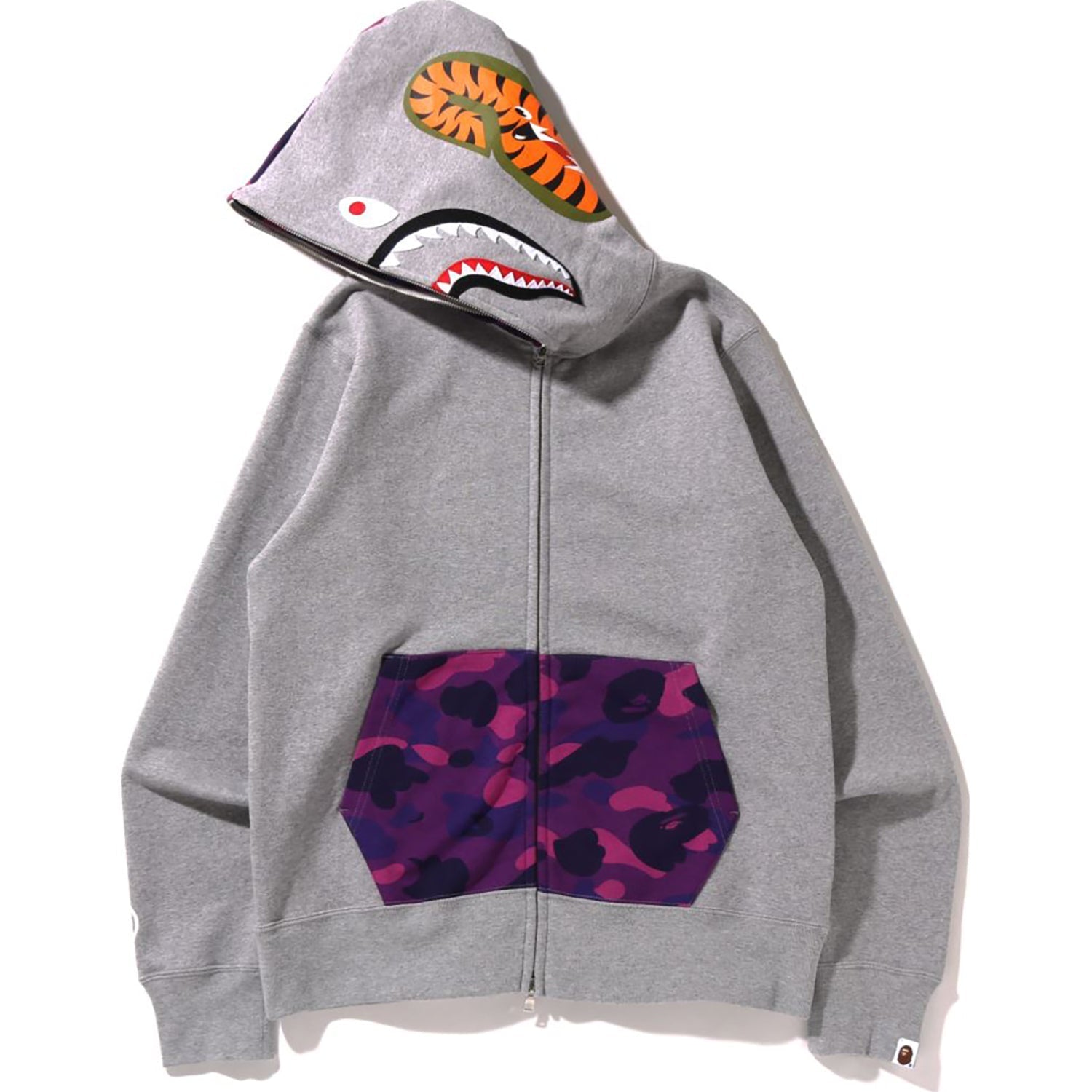 COLOR CAMO SHARK FULL ZIP HOODIE MENS