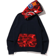 COLOR CAMO SHARK FULL ZIP HOODIE MENS