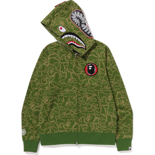 BAPE® 30TH ANNIV. LINE CAMO SHARK FULL ZIP HOODIE MENS