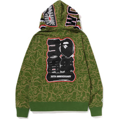 BAPE® 30TH ANNIV. LINE CAMO SHARK FULL ZIP HOODIE MENS