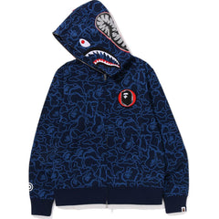 BAPE® 30TH ANNIV. LINE CAMO SHARK FULL ZIP HOODIE MENS