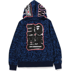 BAPE® 30TH ANNIV. LINE CAMO SHARK FULL ZIP HOODIE MENS