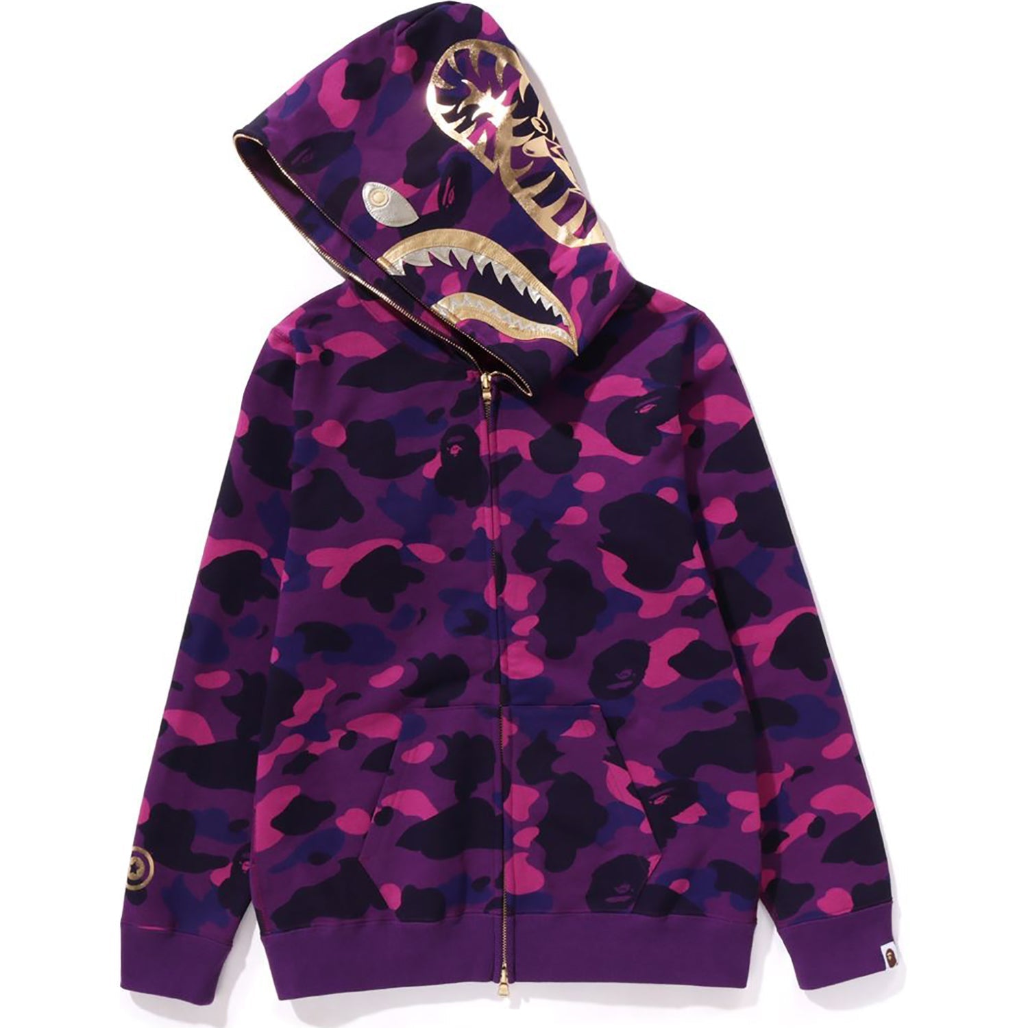 COLOR CAMO SHARK FULL ZIP HOODIE LADIES