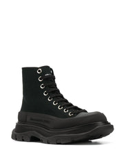 Alexander McQueen Tread Slick Lace Up Boot Black (Women's)