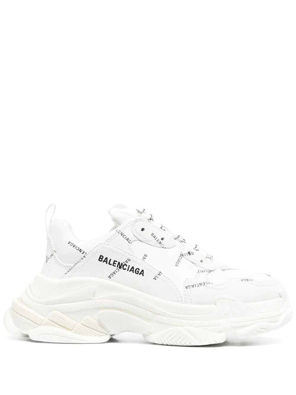 Balenciaga Triple S logo-print black / white sneakers