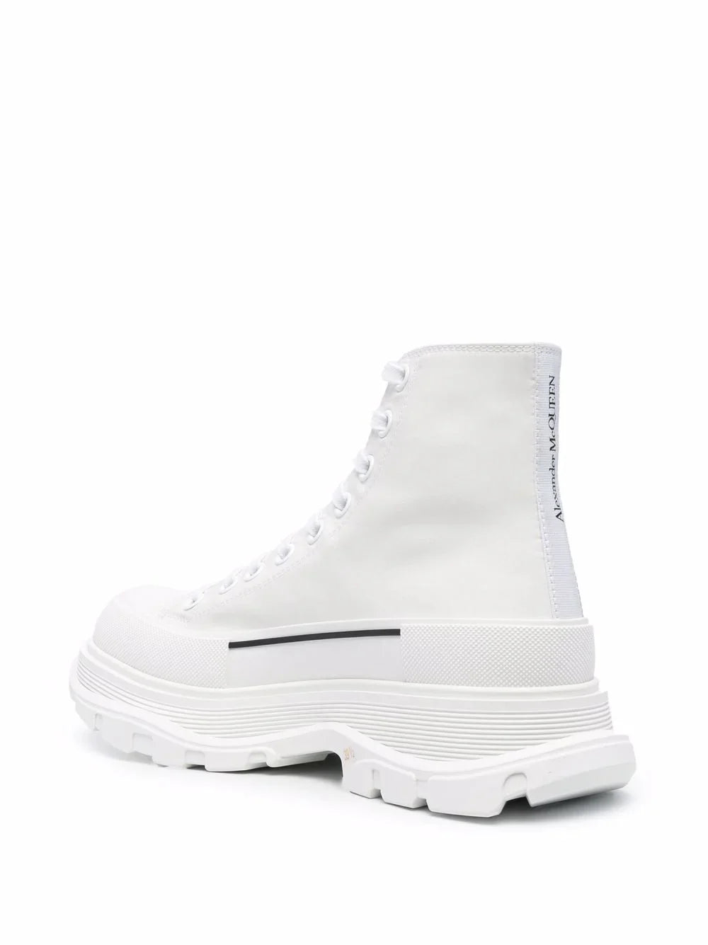 Alexander McQueen Tread Slick Boot Graffiti Optic White