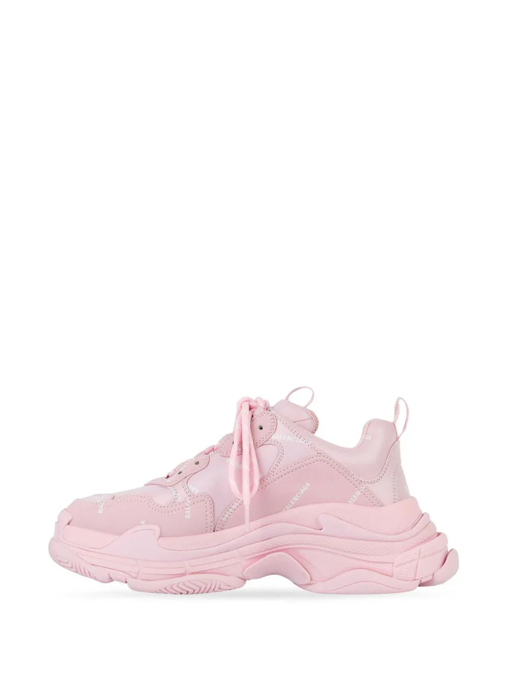 Balenciaga Triple S logo-print white /light  pink sneakers