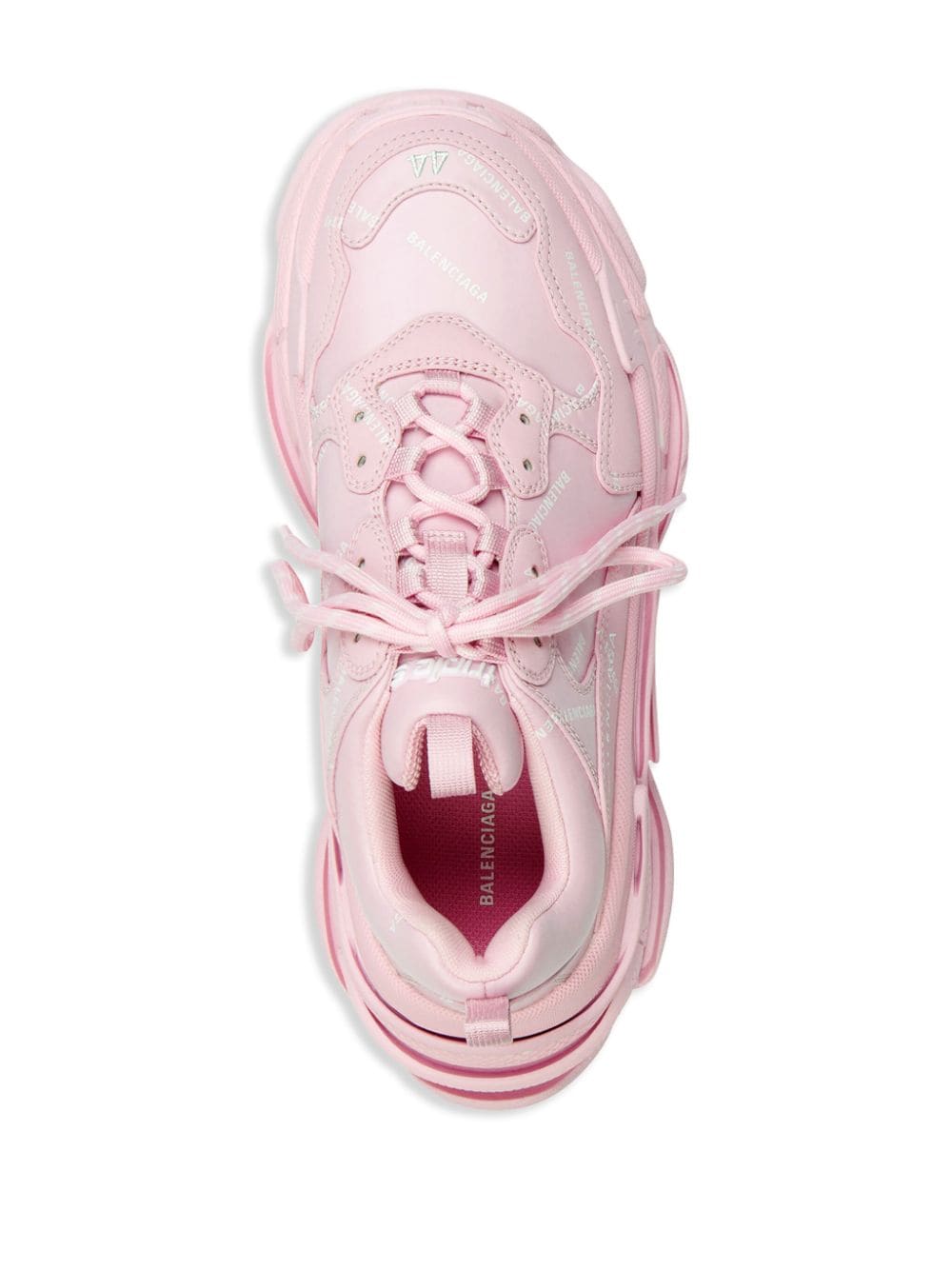 Balenciaga Triple S logo-print white /light  pink sneakers