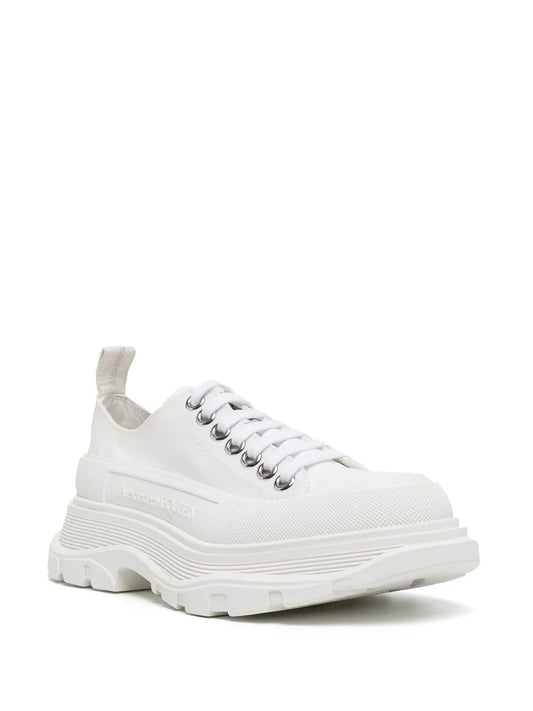 Alexander McQueen Tread Slick Low Lace Up White White (Women's)