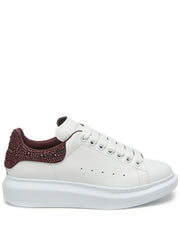 Alexander McQueen Oversized White Dark Burgundy Crystal (Women's)