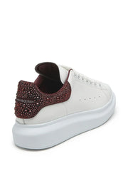 Alexander McQueen Oversized White Dark Burgundy Crystal (Women's)