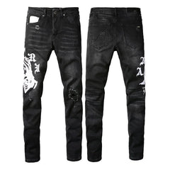 Amiri x Wes Lang Reaper Logo Jean 'black aged'