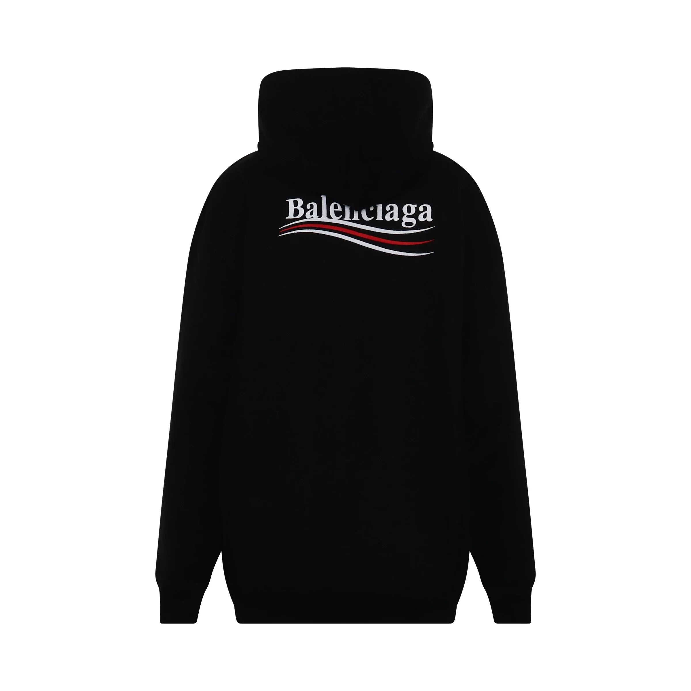 BALENCIAGA Political Logo Hoodies in Black