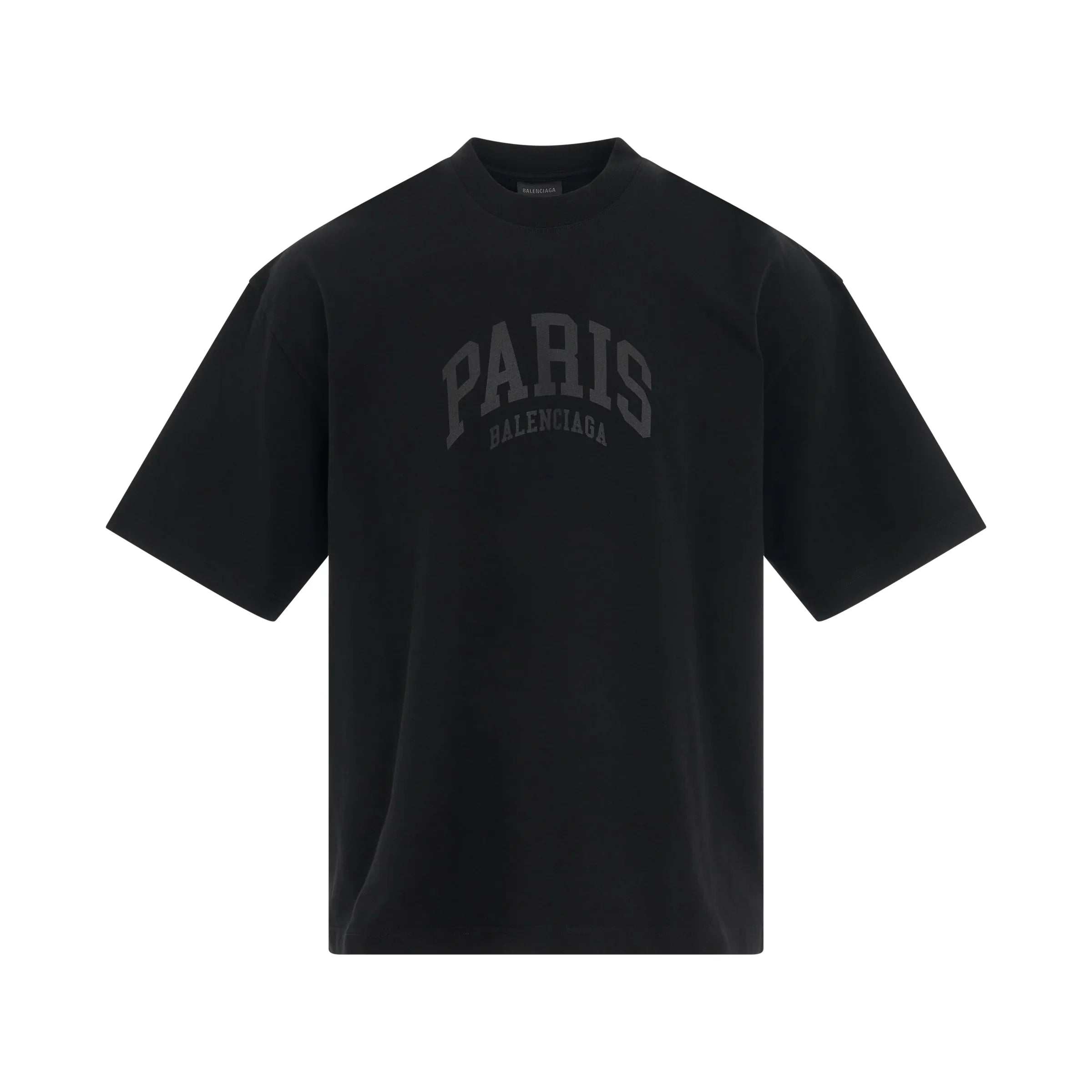 BALENCIAGA Cities Paris Medium Fit T-Shirt in Black