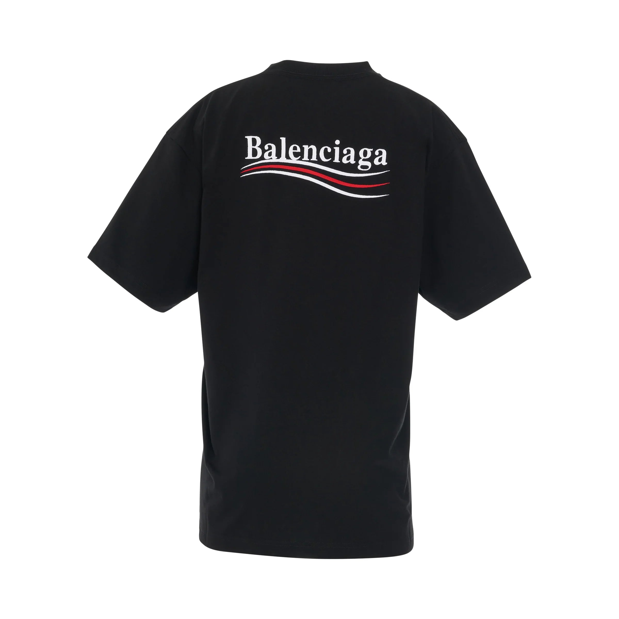 BALENCIAGA Political Campaign Oversized T-Shirt in Black