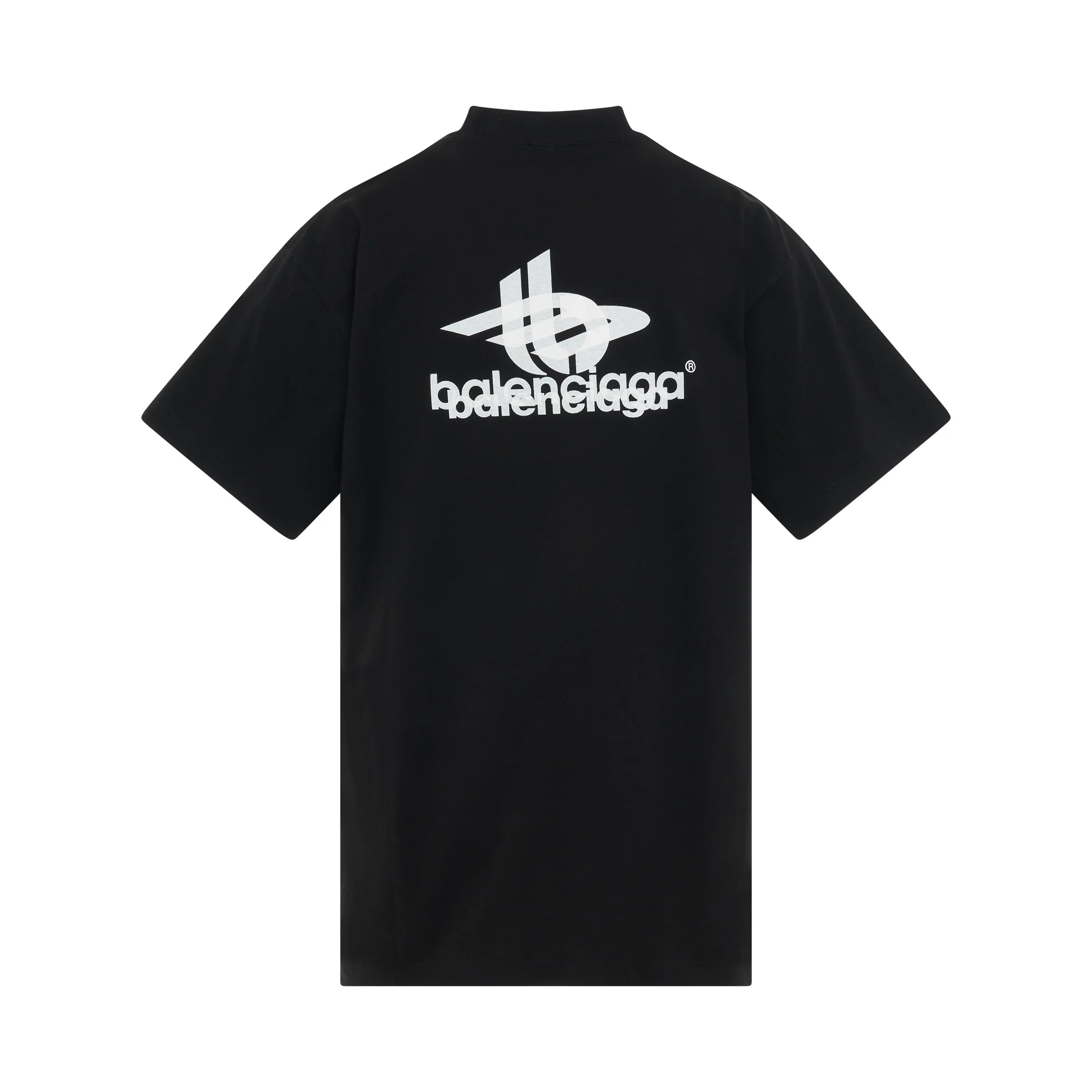 BALENCIAGA Layered Sports Logo Oversized T-Shirt in Black/White