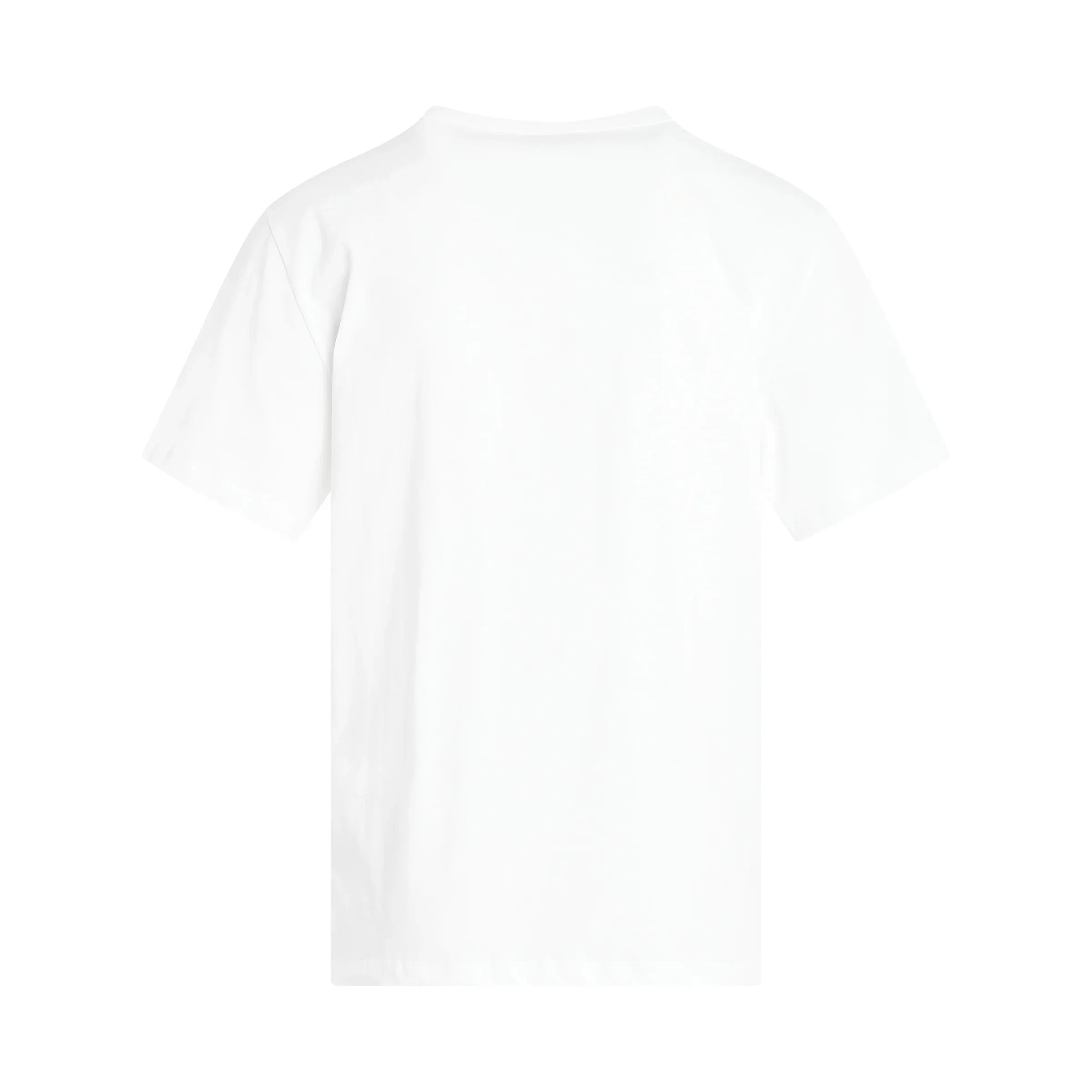 ALEXANDER MCQUEEN Fold Skull Print T-Shirt in White/Black