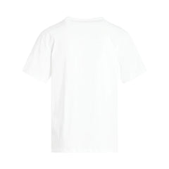 ALEXANDER MCQUEEN Fold Skull Print T-Shirt in White/Black