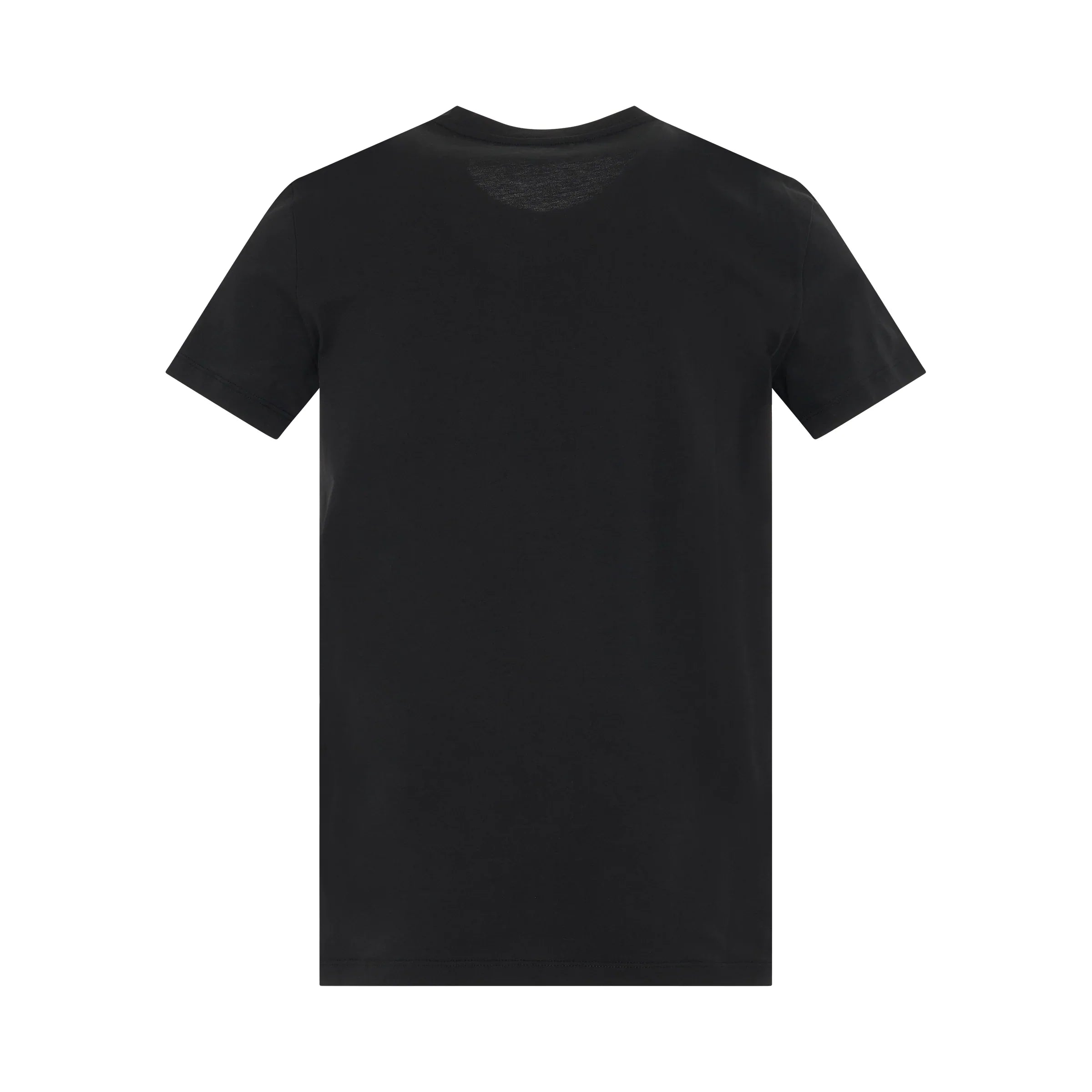 BALMAIN Logo Flock Classic Fit T-Shirt in Black/White