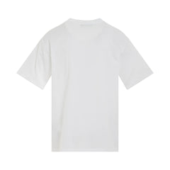 BALMAIN Logo Printed Straight Fit T-shirt in White/Black