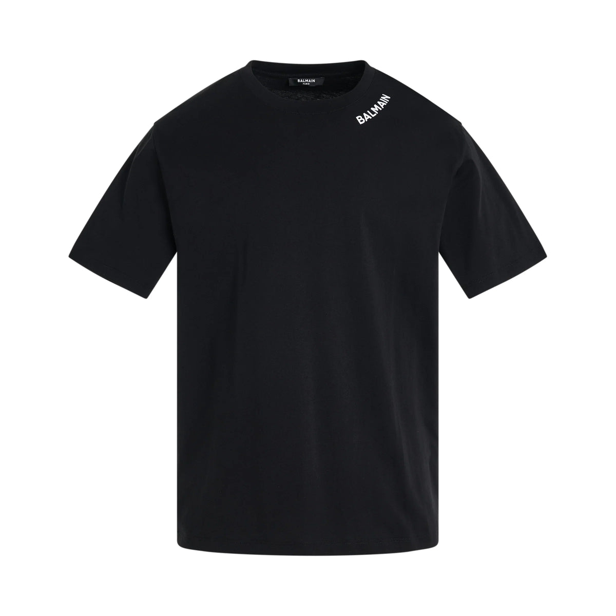 BALMAIN Balmain Stitch Collar T-Shirt in Black/White