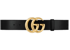 Gucci GG Marmont Belt Shiny Buckle 1.5 Width Black