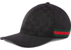 GUCCI GG canvas Original Baseball Hat web black / Style 200035 KQWBG 9791