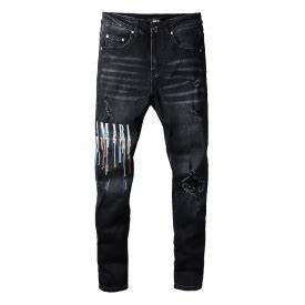 Amiri Paint Drip Logo Jean 'Aged Black'