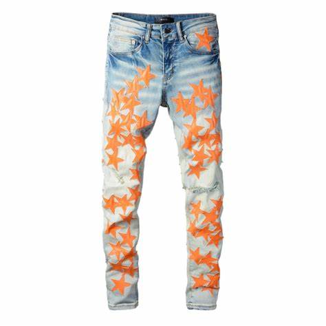 Amiri x Chemist Star orange Jean  'Indigo'