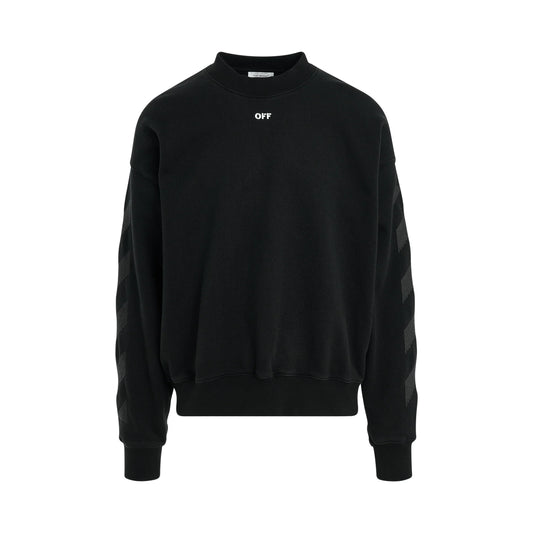 OFF-WHITE Cornely Diagonal Skate Sweatshirt in Black/White