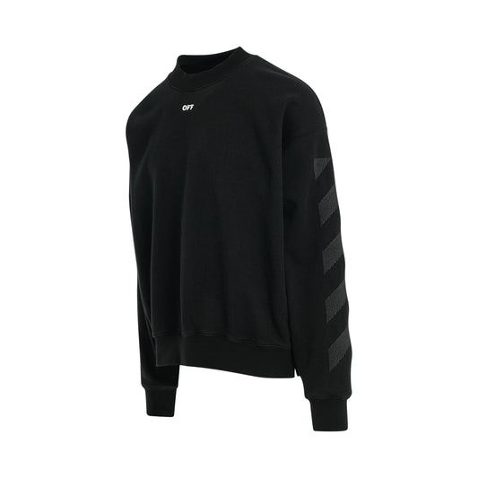 OFF-WHITE Cornely Diagonal Skate Sweatshirt in Black/White