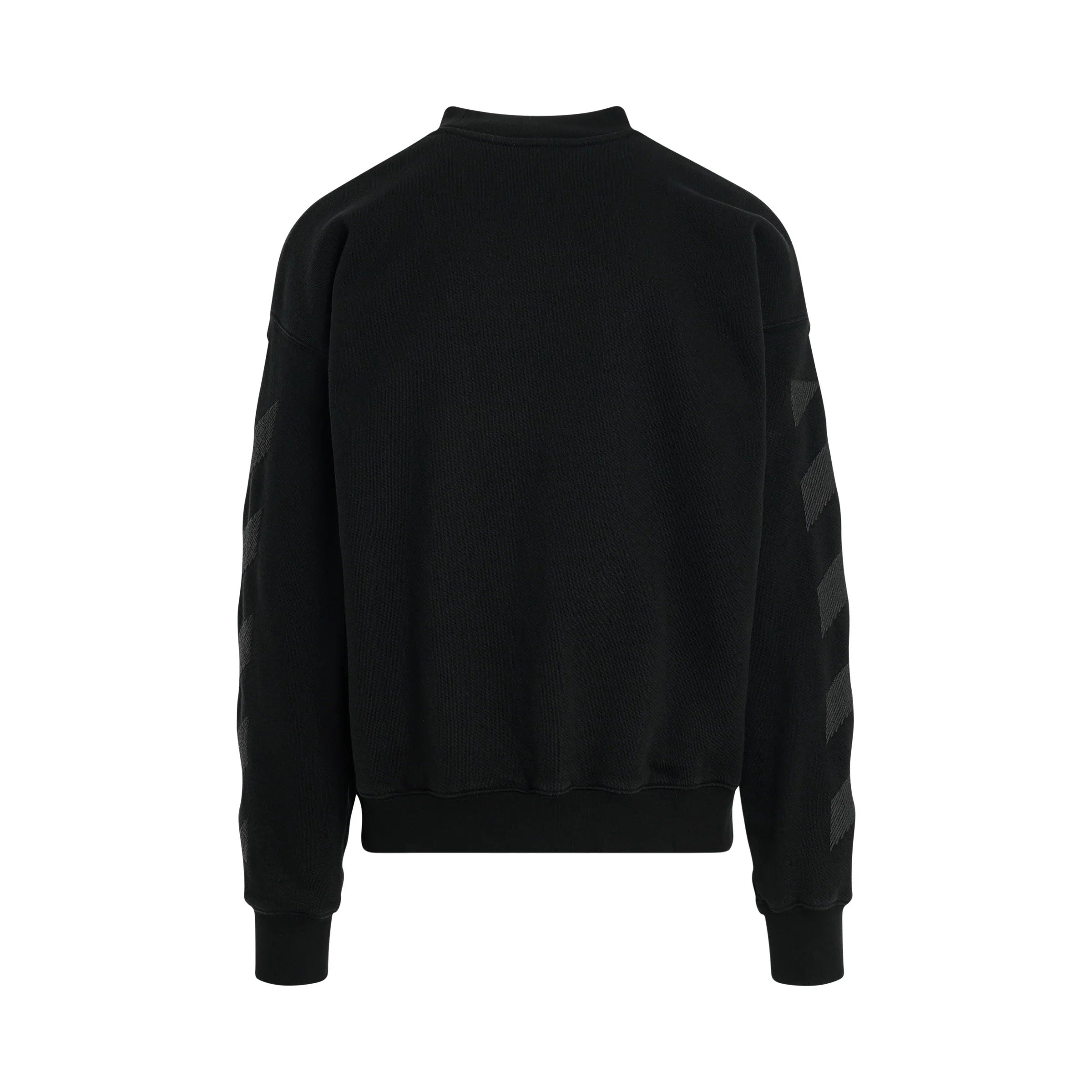 OFF-WHITE Cornely Diagonal Skate Sweatshirt in Black/White