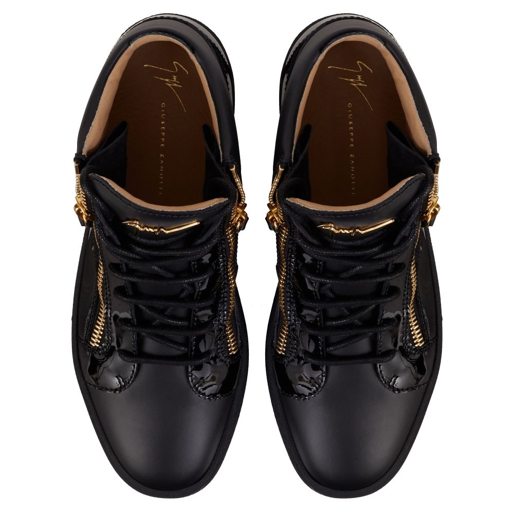 Giuseppe zanotti kriss mid-top black leather