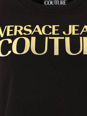 VERSACE jeans couture metallic logo-print cotton black – WOMEN’S SWEATSHIRT