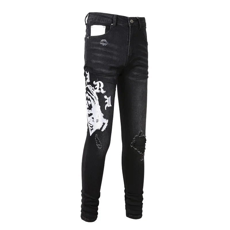 Amiri x Wes Lang Reaper Logo Jean 'black aged'