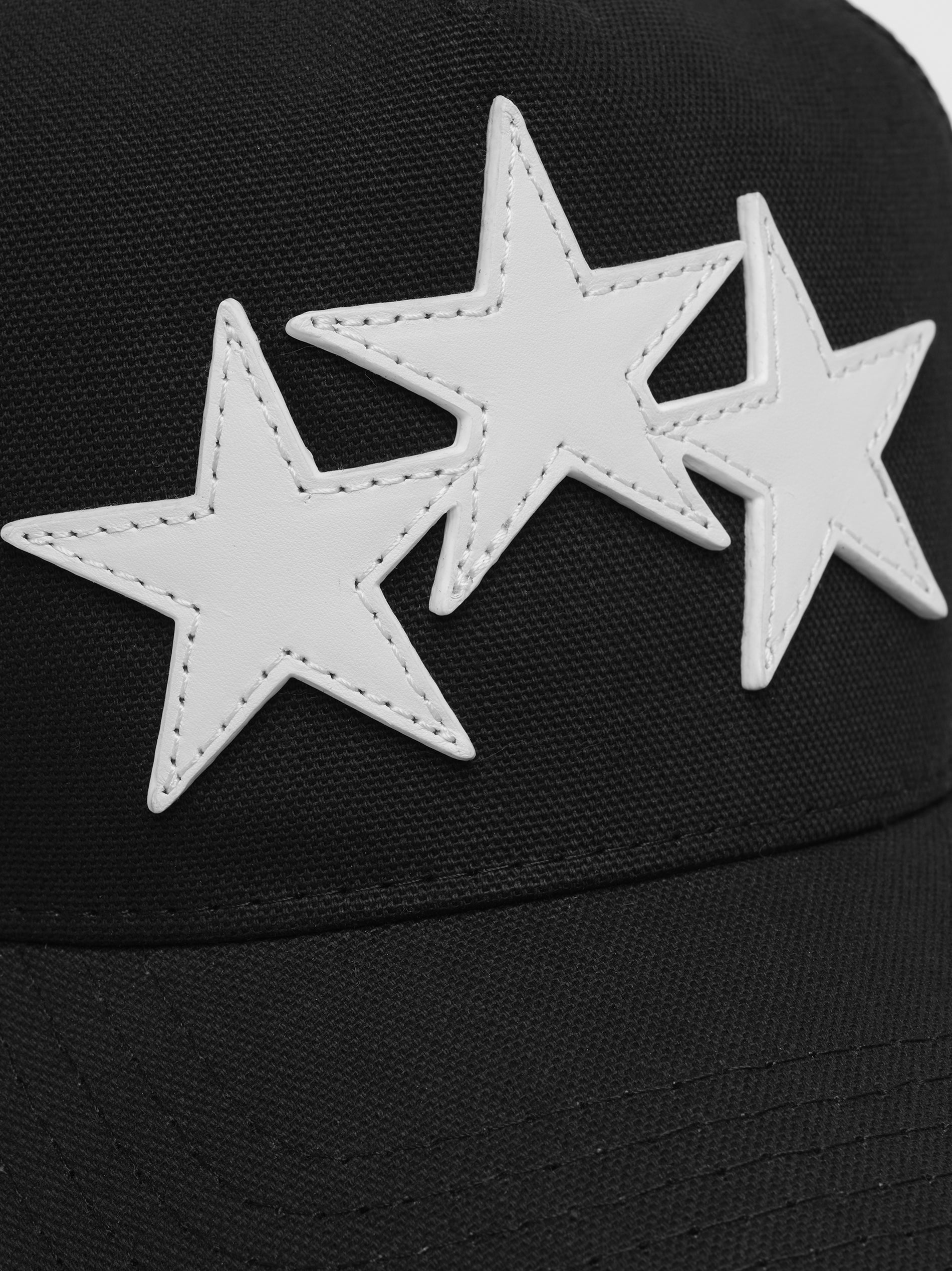 3 Star Trucker Hat - Black/White