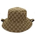 Gucci REVERSIBLE GG monogram Bucket Hat In CANVAS and NYLON Cap Head Size L