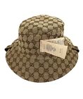 Gucci REVERSIBLE GG monogram Bucket Hat In CANVAS and NYLON Cap Head Size L