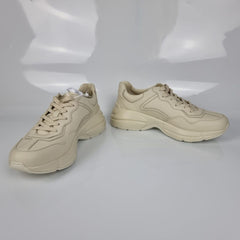 MEN'S RHYTON GUCCI LOGO LEATHER SNEAKER Style ‎500877 DRW00 9522