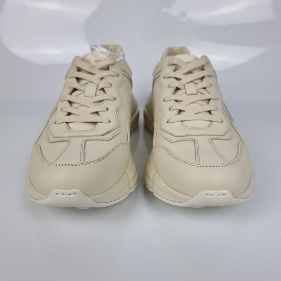 MEN'S RHYTON GUCCI LOGO LEATHER SNEAKER Style ‎500877 DRW00 9522